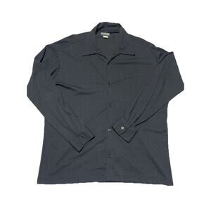 BC Shirt Mens Large Black USA Three‎ Star Knit Stretch Y2K Retro Club Vintage